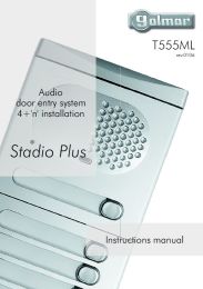 Golmar Stadio 4+n Systems for Multi Apartment Manual