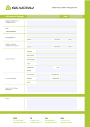 EOS New Customer Application Form