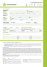 EOS Credit Account Application Form