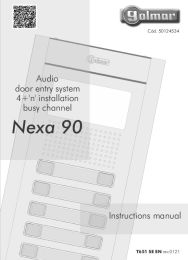 Golmar Nexa 4+n Systems for Multi Apartment Manual