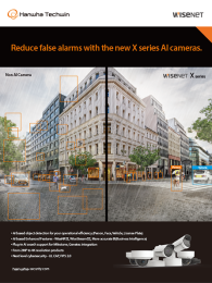 Wisenet New X series AI Cameras